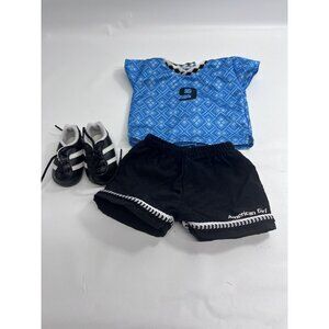 American Girl Doll Soccer Outfit Blue Jersey #9 Collection Retired